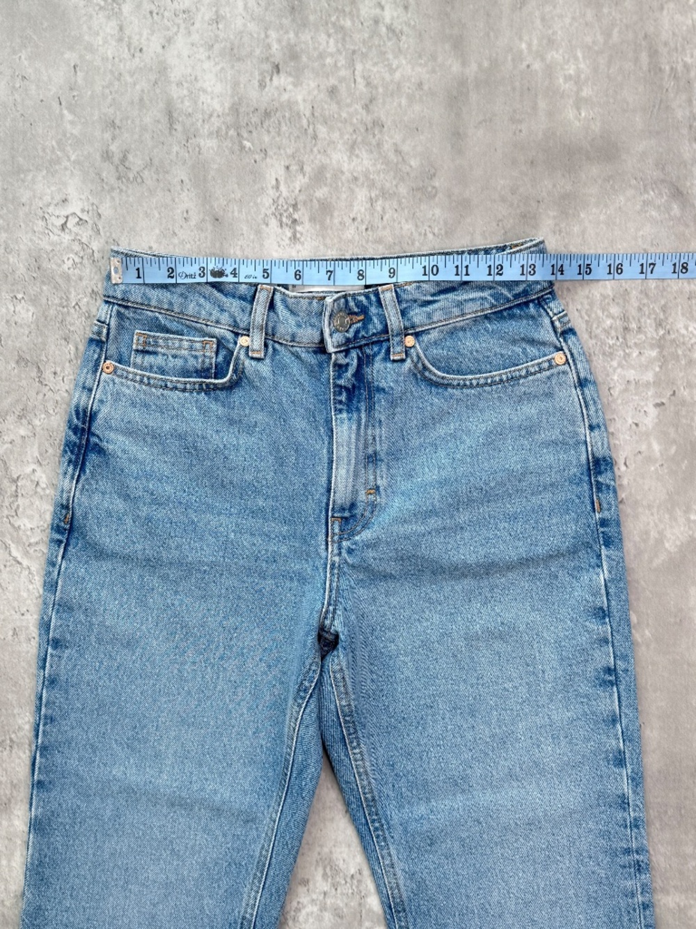 Mango MNG Irene High Rise Straight Ankle Jeans Womens Size 4 Medium Blue Raw Hem - Picture 8 of 15